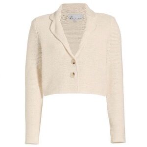 NWT Anthropologie dh NEW YORK Cream Cropped Cardigan Sweater